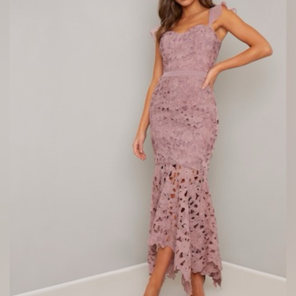 Chi chi London midi Laci mermaid dress size 8!
